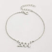 #HE111 - Tobillera O Pulsera Con Fecha/Año De Nacimiento o Letras - DE025/