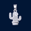 #D160 - Dije Cactus Floresita Con Zirconia Plata - A09/2.1