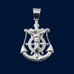 #D287 - Dije Cristo Con Ancla Plata - A08/2.9