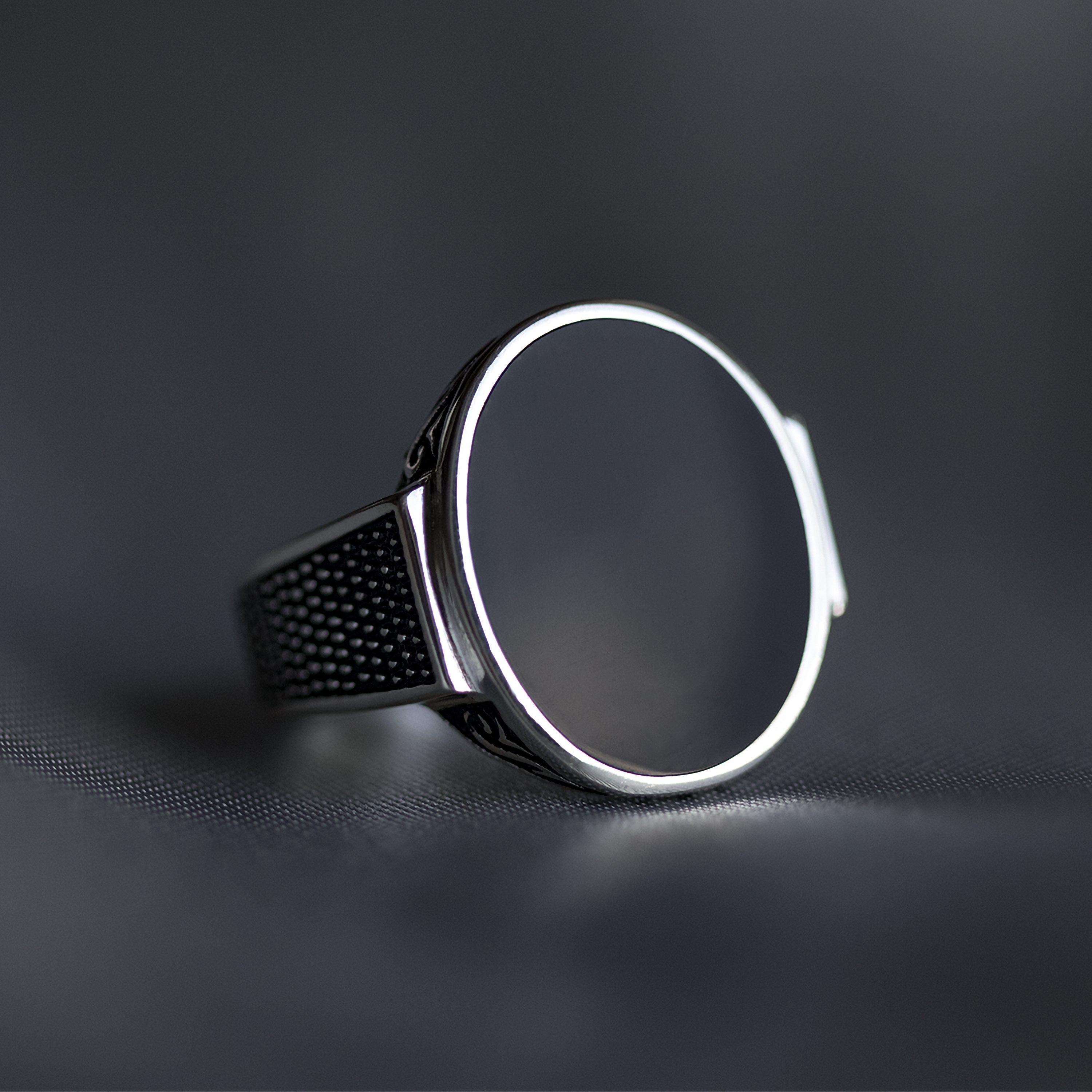 #AC133 - Anillo De Caballero/Hombre Oval Plata - C08/7.9