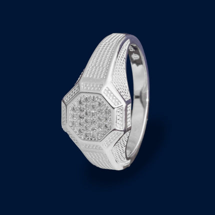 #AC122 - Anillo Caballero Con Piedra - B11/6.5
