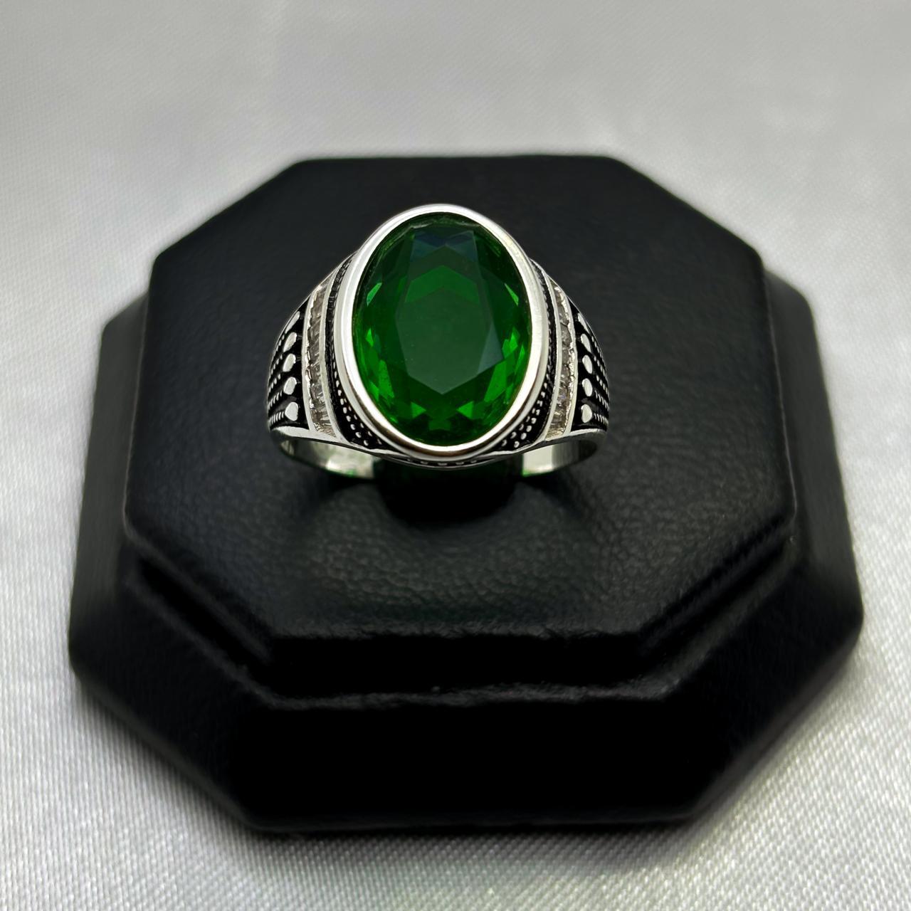 #AC124 - Anillo Caballero Con Piedra Zirconia Plata - C23/5.6