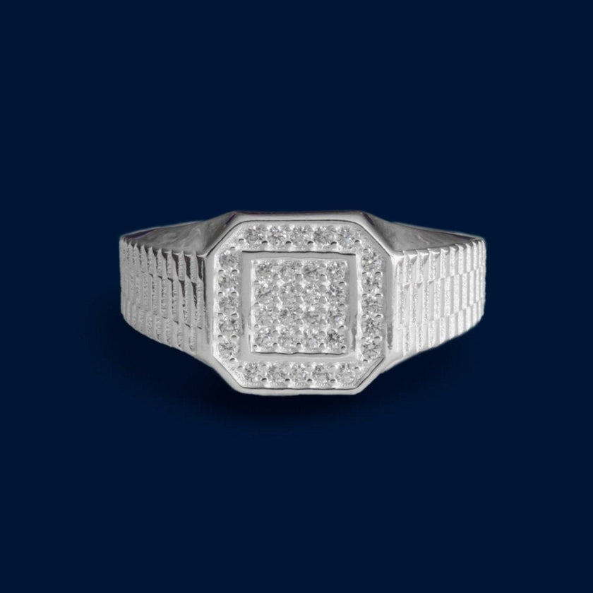 #AC126 - Anillo Caballero Con Piedra - IC6.5