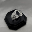 #AC129 - Anillo Caballero Herradura De Caballo Piedra Zirconia Plata - A09/7.7