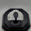 #AC129 - Anillo Caballero Herradura De Caballo Piedra Zirconia Plata - A09/7.7