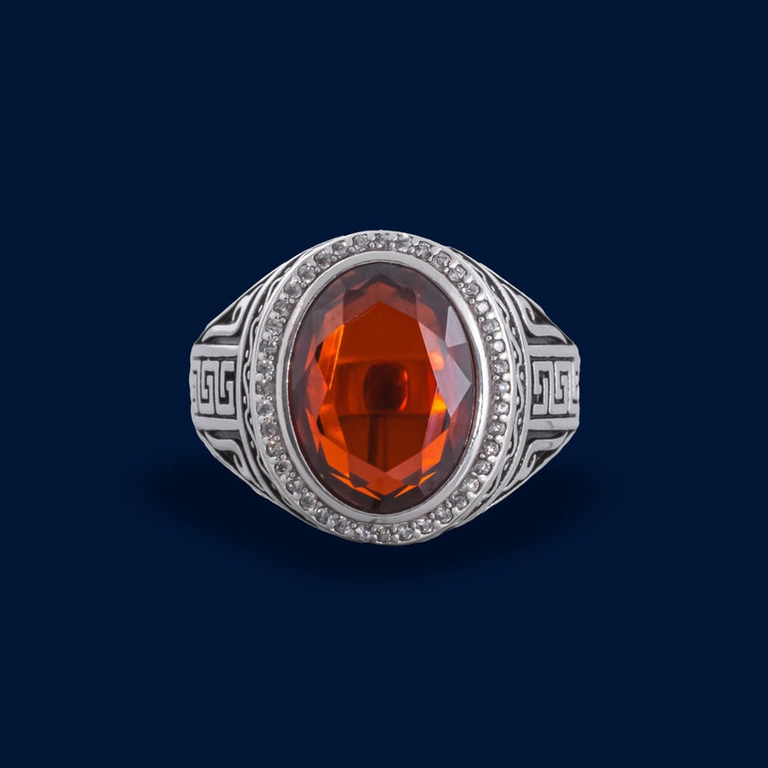 #AC139 - Anillo Caballero Piedra Zirconia Plata - C09/7.3