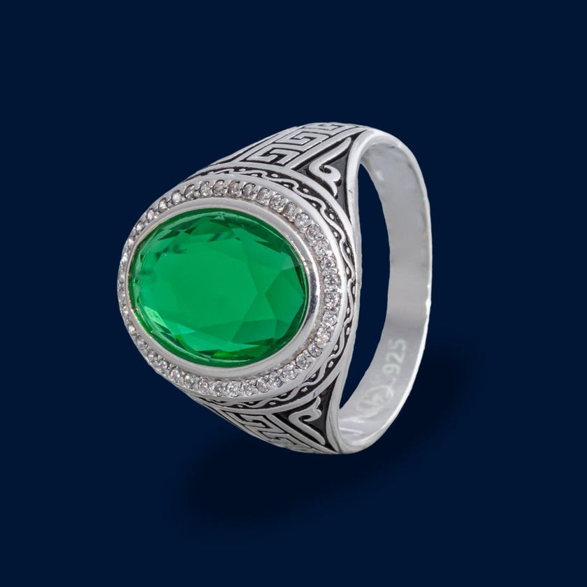 #AC139 - Anillo Caballero Piedra Zirconia Plata - C09/7.3