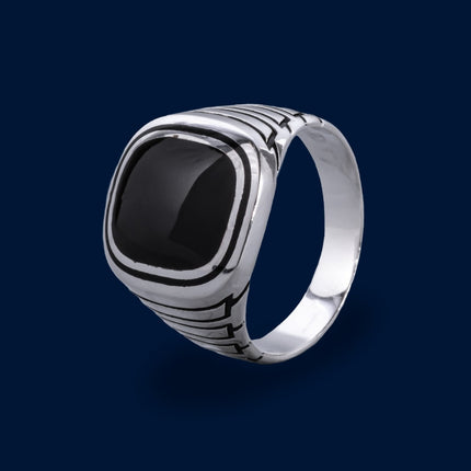 #AC159 - Anillo De Caballero Plata - B12/6.9