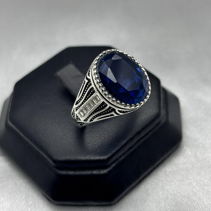 #AC162 - Anillo Para Caballero Piedra Zirconia Plata - B11/7.2