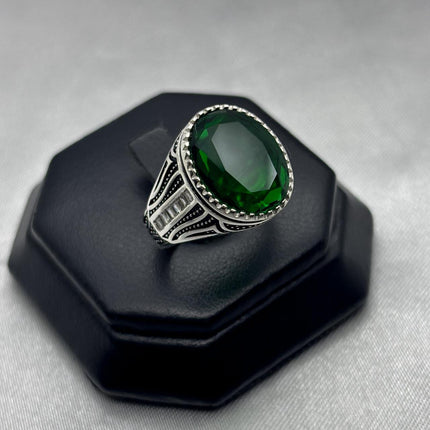 #AC162 - Anillo Para Caballero Piedra Zirconia Plata - B11/7.2