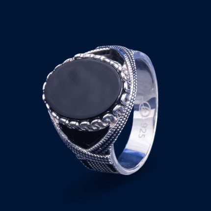 #AC164 - Anillo De Plata Para Caballero - B12/6.7