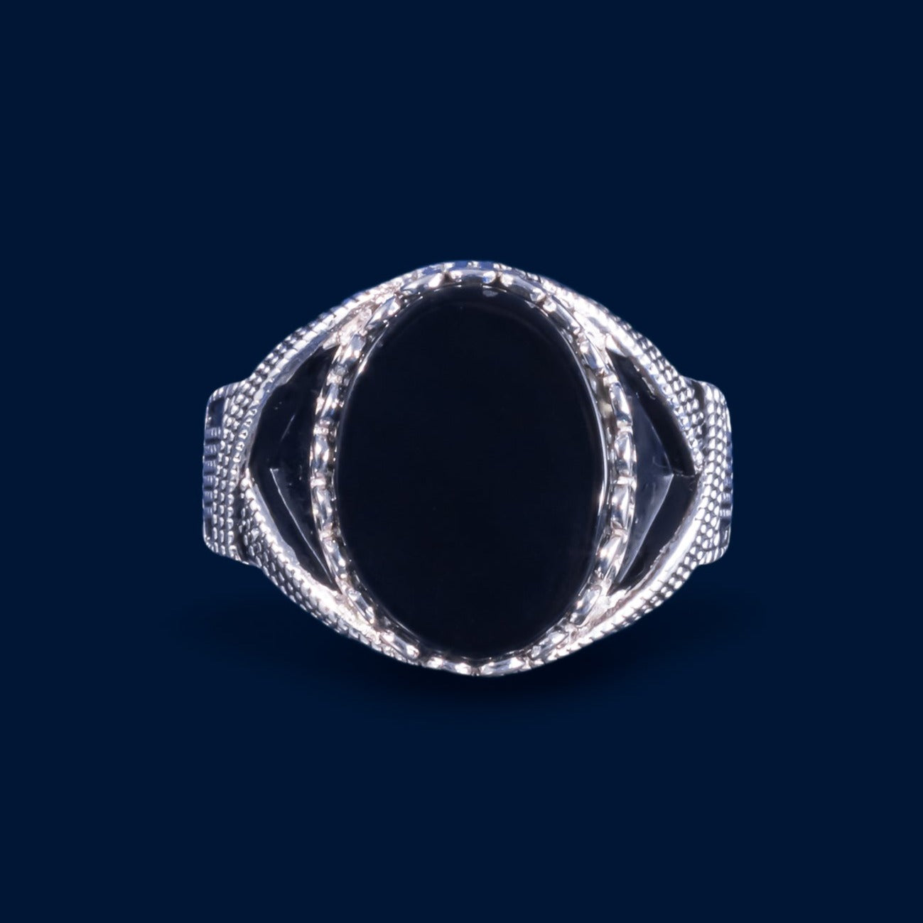 #AC164 - Anillo De Plata Para Caballero - B12/6.7