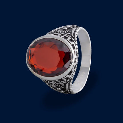 #AC166 - Anillo De Caballero Con Piedra - B11/7.4