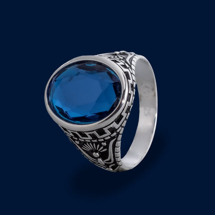 #AC166 - Anillo De Caballero Con Piedra - B11/7.4