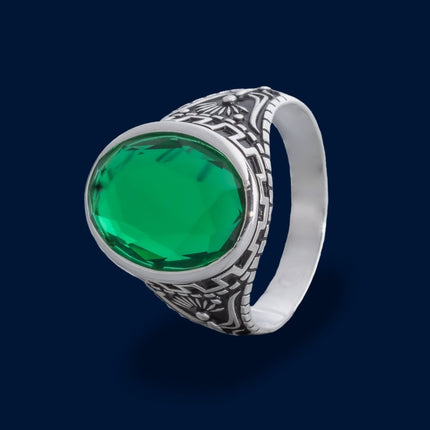 #AC166 - Anillo De Caballero Con Piedra - B11/7.4