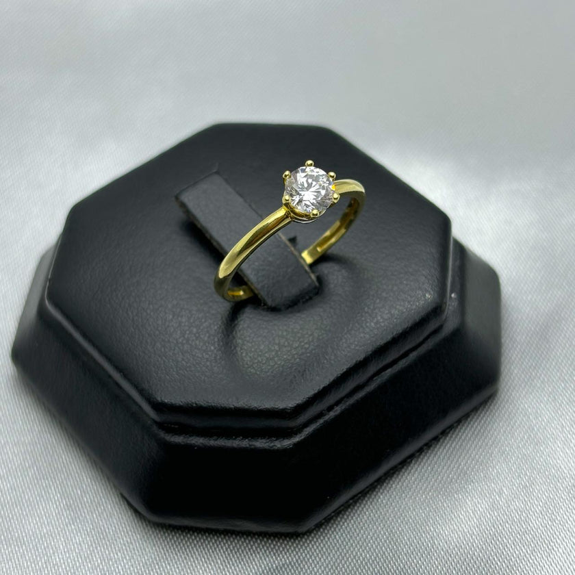 #AD10107 - Anillo Compromiso/Matrimonio De Oro 10k - H07/1.6