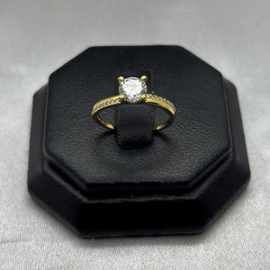 #AD10122 - Anillo Anillo Solitario Con Piedra Zirconia Oro 10K - H01/1.7