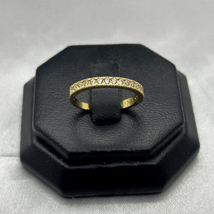 #AD10127 - Anillo Media Churumbela Piedra Zirconia Oro 10K - I01/2.1