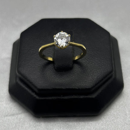 #AD10130 - Anillo Solitario Piedra Zirconia Oro 10K - I01/2.1