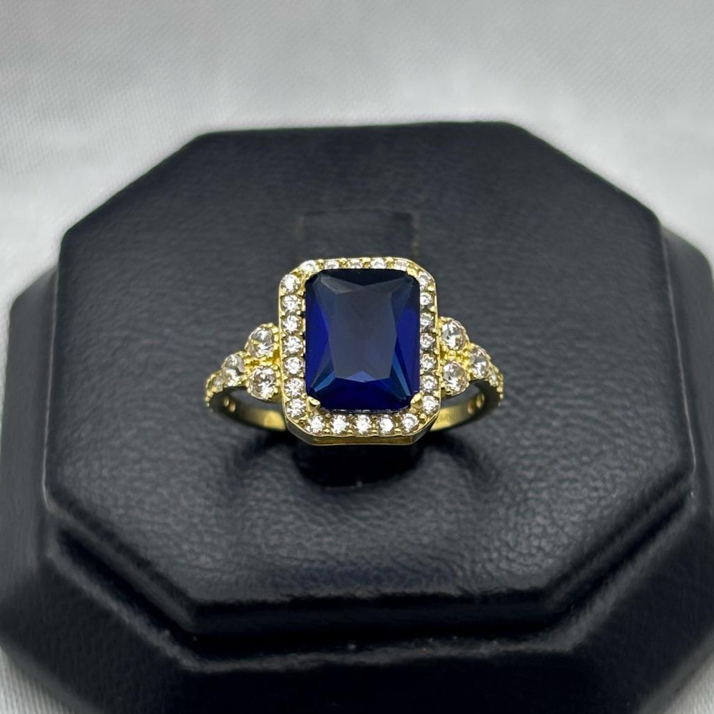 #AD10131 - Anillo Solitario Piedra Cuadrada Zirconia Oro 10K - H01/2.5