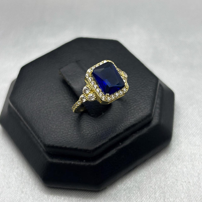 #AD10131 - Anillo Solitario Piedra Cuadrada Zirconia Oro 10K - H01/2.5