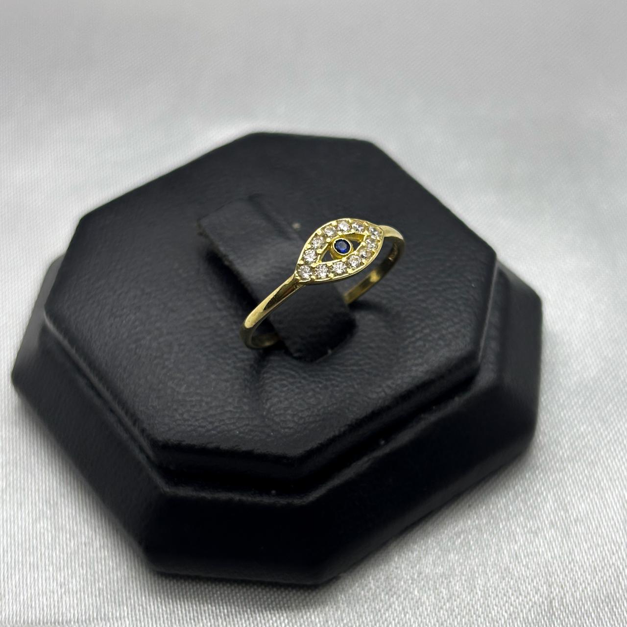 #AD10132 - Anillo Ojo Con Piedra Zirconia Oro 10K - H01/1.1