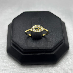 #AD10132 - Anillo Ojo Con Piedra Zirconia Oro 10K - H01/1.1