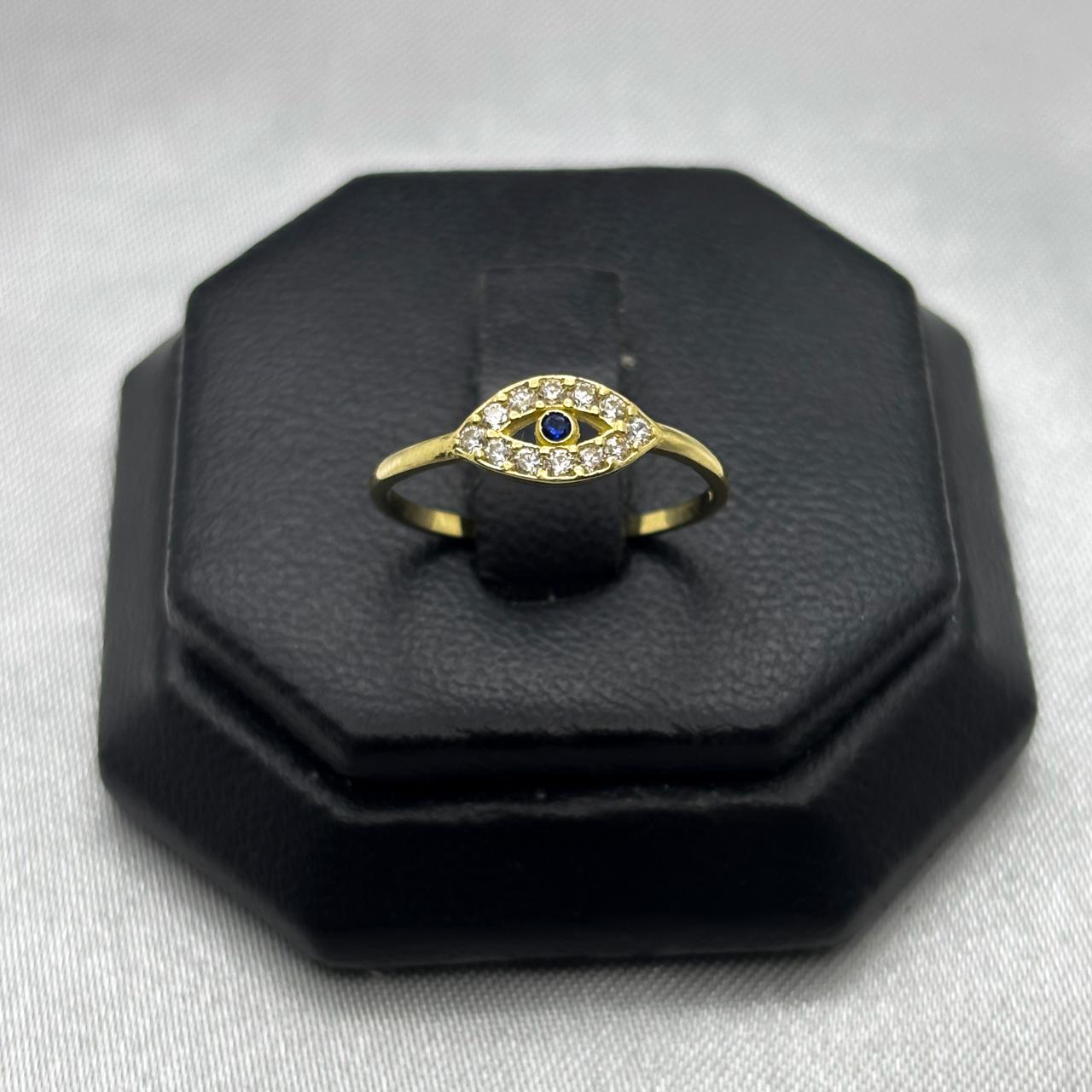 #AD10132 - Anillo Ojo Con Piedra Zirconia Oro 10K - H01/1.1