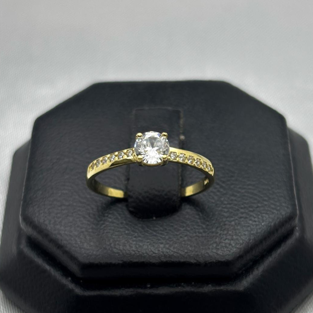 #AD10137 - Anillo Solitario Piedra De Zirconia Oro 10K - H01/1.4