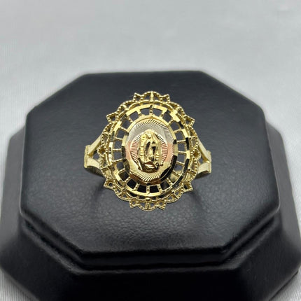 #AD10142 - Anillo Virgen De Guadalupe Diamantado Oro 10K - I05/2.7