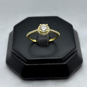 #AD10147 - Anillo Solitario Piedra Zirconia Oro 10K - I04/1.4