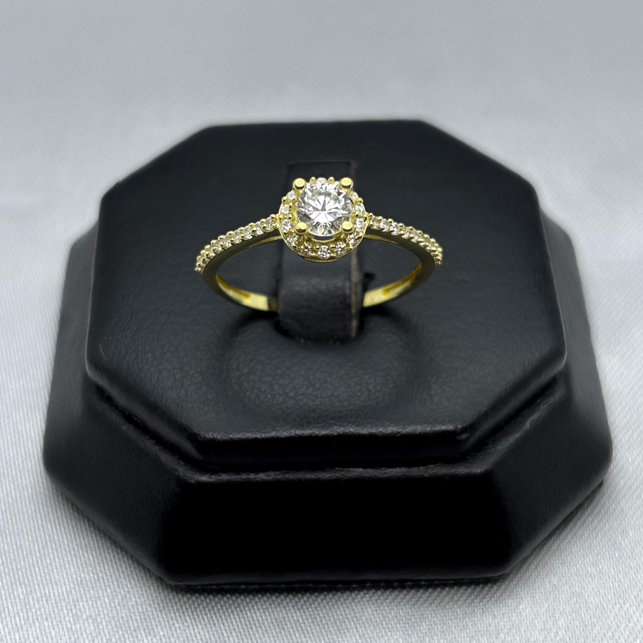 #AD10147 - Anillo Solitario Piedra Zirconia Oro 10K - I04/1.4