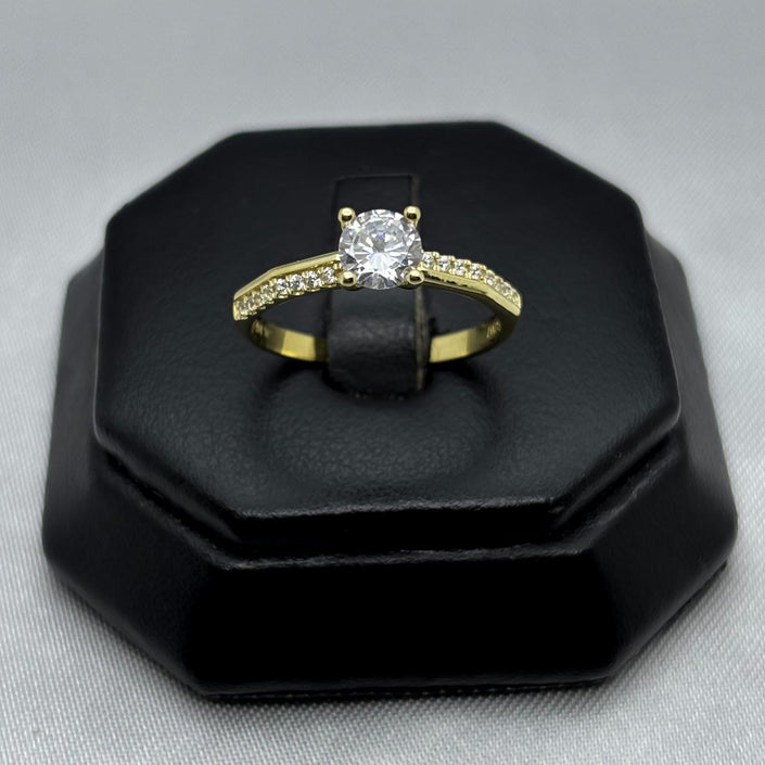 #AD10148 - Anillo Solitario Piedra De Zirconia Oro 10K - I04/2.0