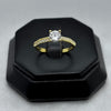 #AD10148 - Anillo Solitario Piedra De Zirconia Oro 10K - I04/2.0
