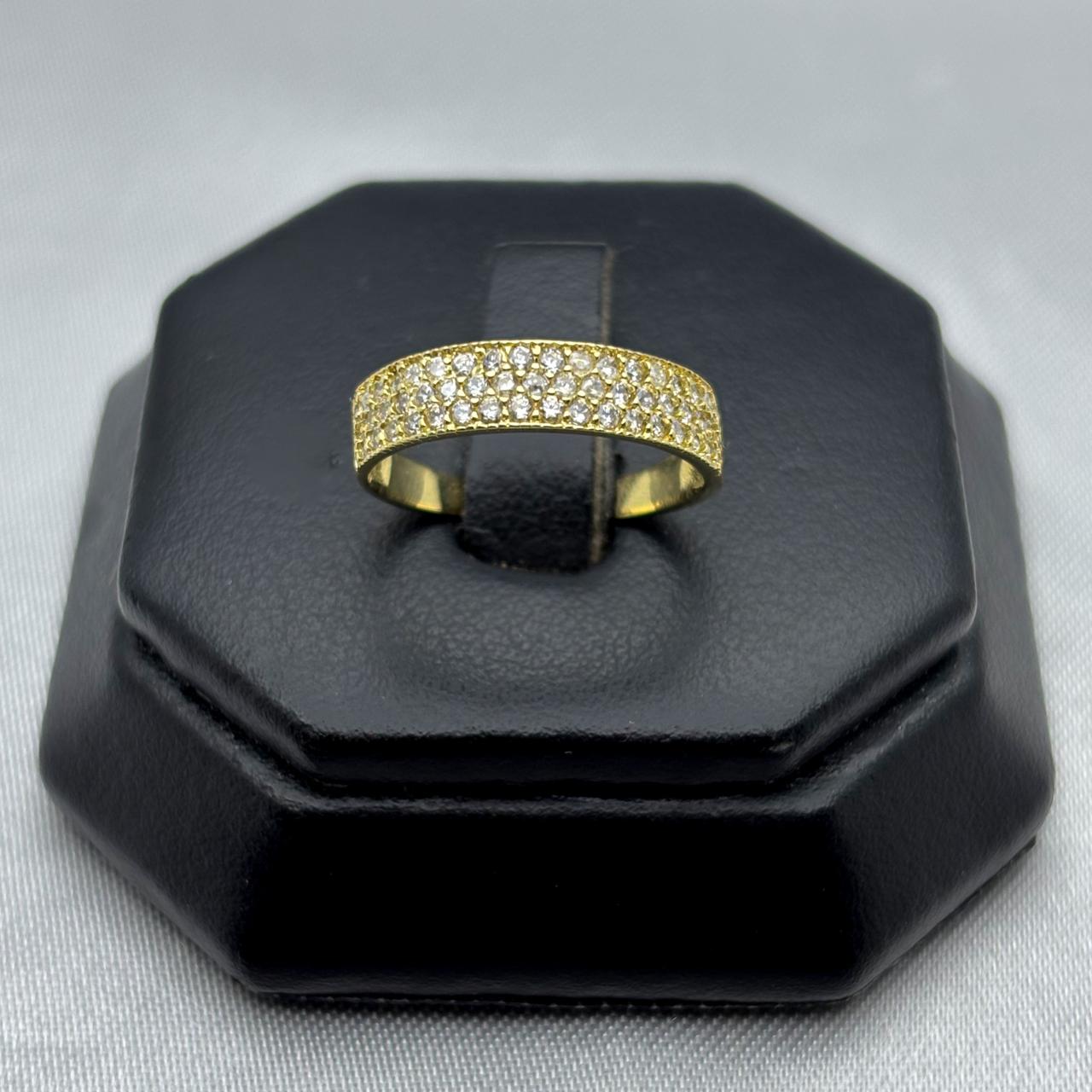 #AD10157 - Anillo Media Churumbela Piedra Zirconia Oro 10K - I05/1.5