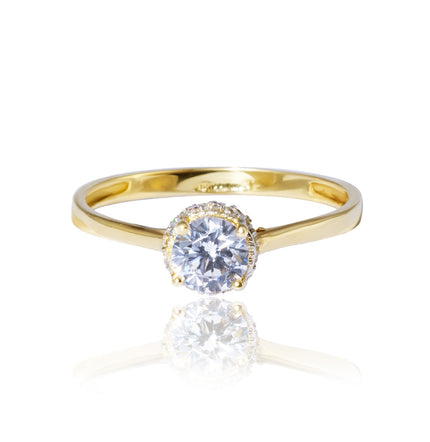 #AD10175 - Anillo Solitario Compromiso Oro 10k - I04/1.2
