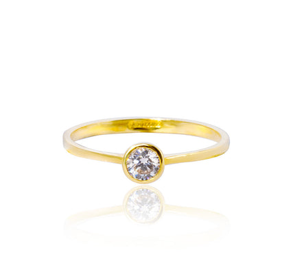 #AD10177 - Anillo Solitario Compromiso Oro 10k - I04/1.3