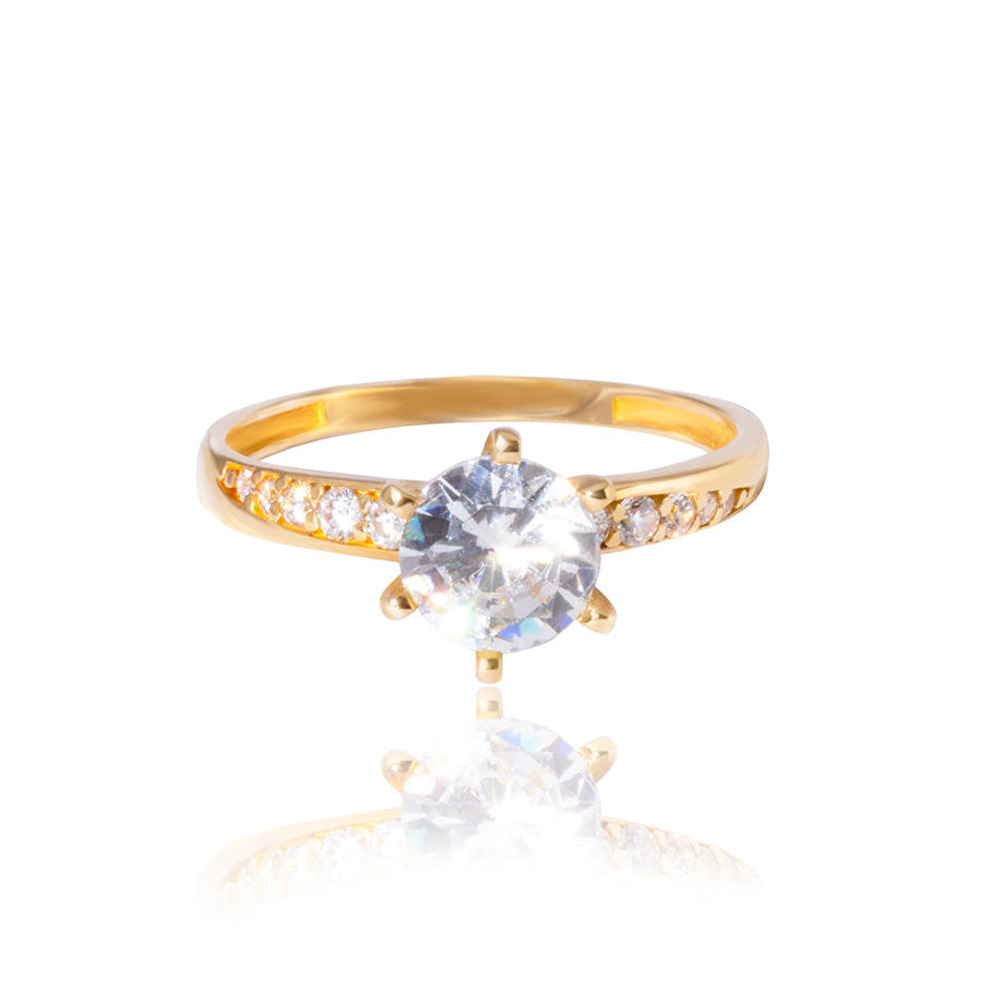 #AD10178 - Anillo Solitario Compromiso Oro 10k - I04/1.8