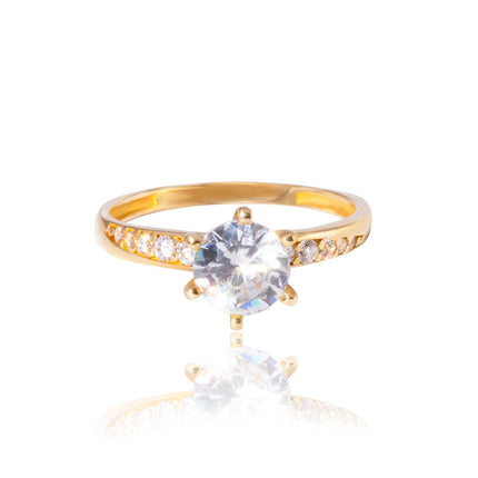 #AD10178 - Anillo Solitario Compromiso Oro 10k - I04/1.8