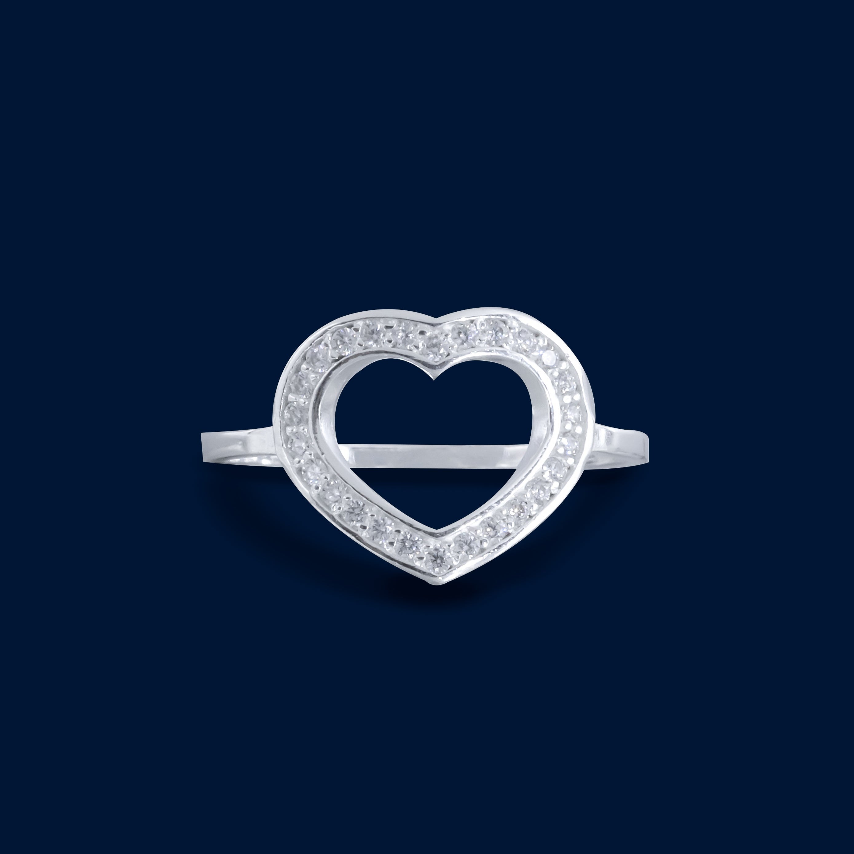 #AD114 - Anillo Corazón Con Zirconia - F1.7