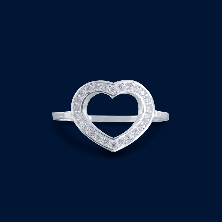 #AD114 - Anillo Corazón Con Zirconia - F1.7
