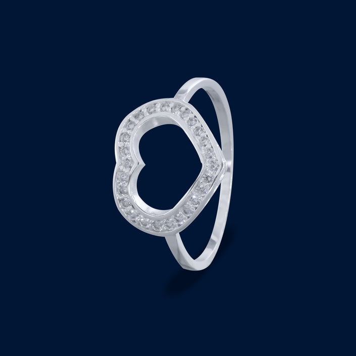 #AD114 - Anillo Corazón Con Zirconia - F1.7