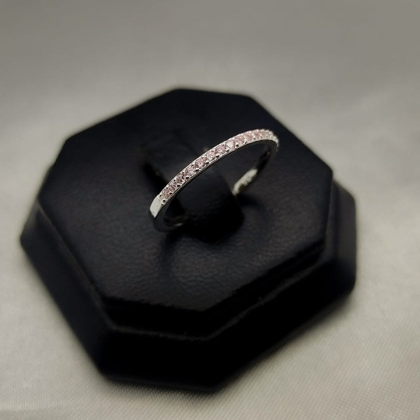 #AD193 - Anillo Media Churumbela Piedra Zirconia Plata - C11/1.6