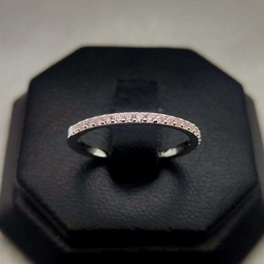#AD193 - Anillo Media Churumbela Piedra Zirconia Plata - C11/1.6