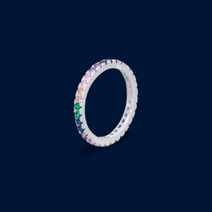 #AD260 - Anillo Churumbela Con Piedra Zirconia De Plata - MI2.4