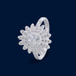 #AD276 - Anillo Flor Con Zirconia Plata - F3.2