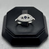 #AD277 - Anillo Ojo Con Piedra Zirconia Plata - F2.0