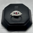 #AD277 - Anillo Ojo Con Piedra Zirconia Plata - F2.0