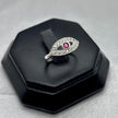 #AD277 - Anillo Ojo Con Piedra Zirconia Plata - F2.0