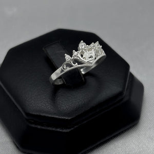 #AD294 - Anillo Corona De 15 Años/XV's Piedra Zirconia Plata - A13/2.3